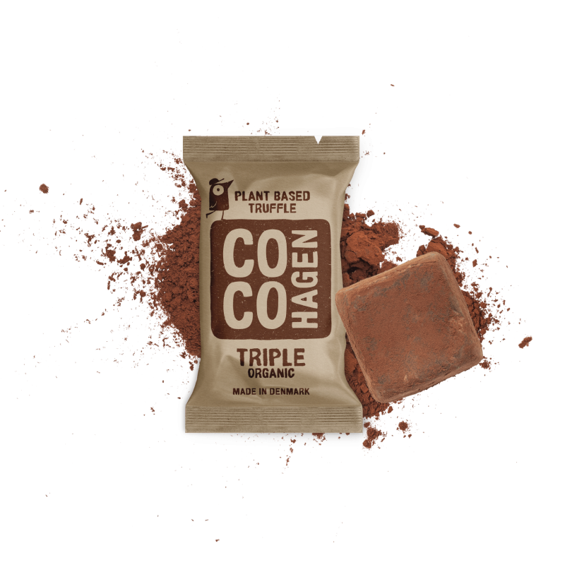 Cocohagen Triple Kakaotrøffel - 20 Gram Plantebaseret Snack