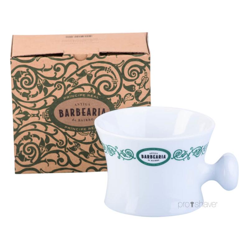 Antiga Barbearia De Bairro Barberskål med Håndtag - Hvid