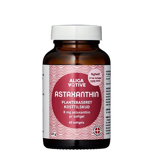 Aliga Aqtive Astaxanthin 60 kapsler - Skønhedstilskud
