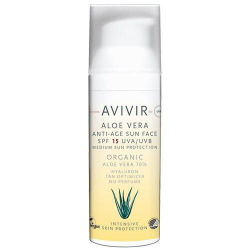 Avivir Aloe Vera Anti-Age Solcreme SPF 15 til Ansigt 50 ml