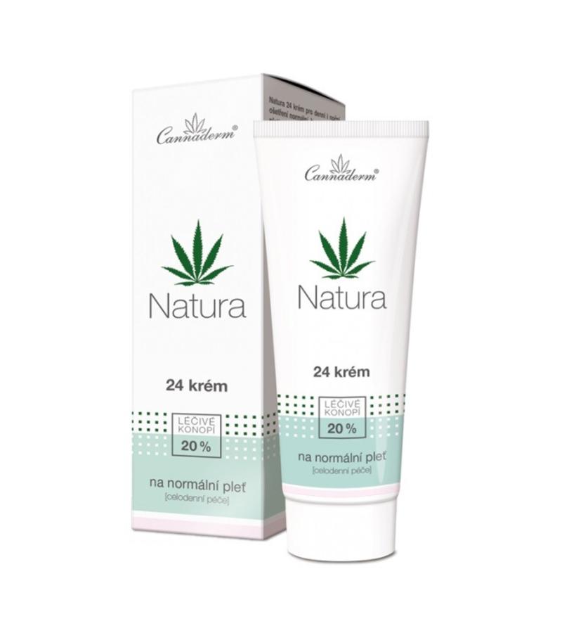 Cannaderm  Natura 24 Ansigtscreme Til Normal Hud  75 G