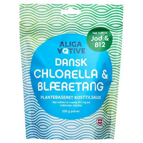 Aliga Aqtive Dansk Chlorella Blæretang 200g - Naturlig Detox