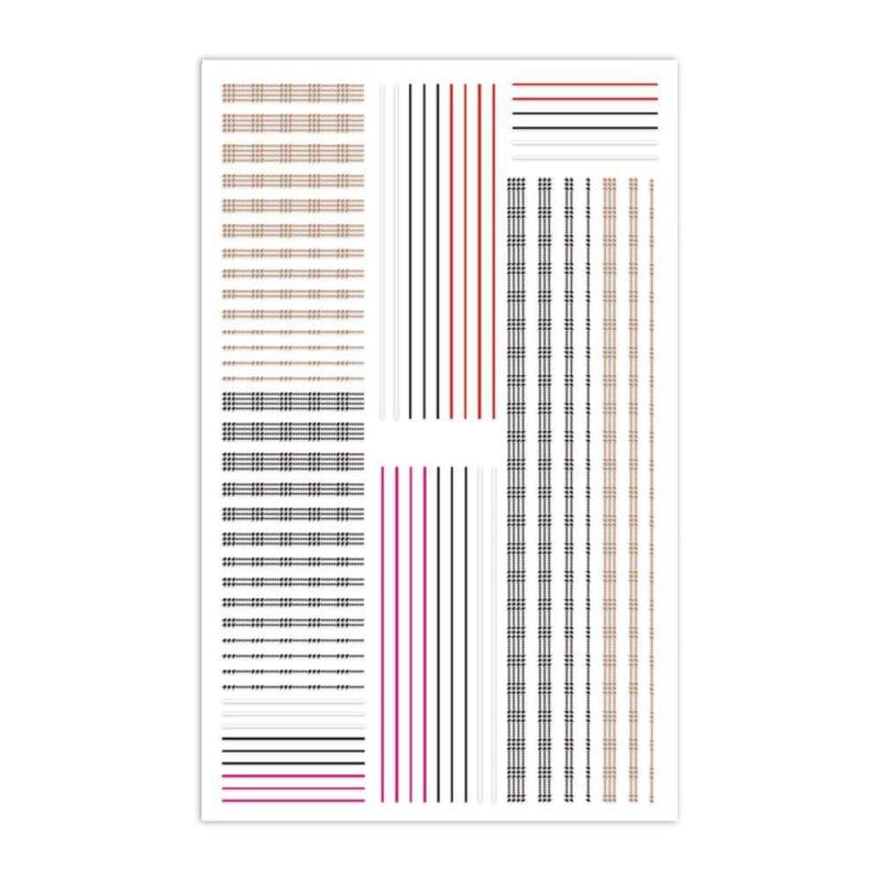 Stribede Klistermærker til Negle - Pift Dine Negle Op!