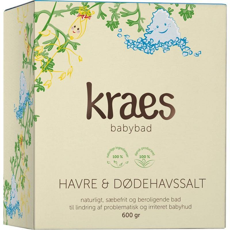 Kraes Babybad med Havre og Dødehavssalt 600 Gr