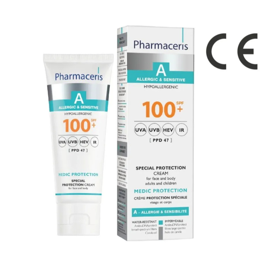 Pharmaceris A  Medic Protection Speciel Beskyttende Creme Spf 100  Til Ansigt Og Krop  50ml
