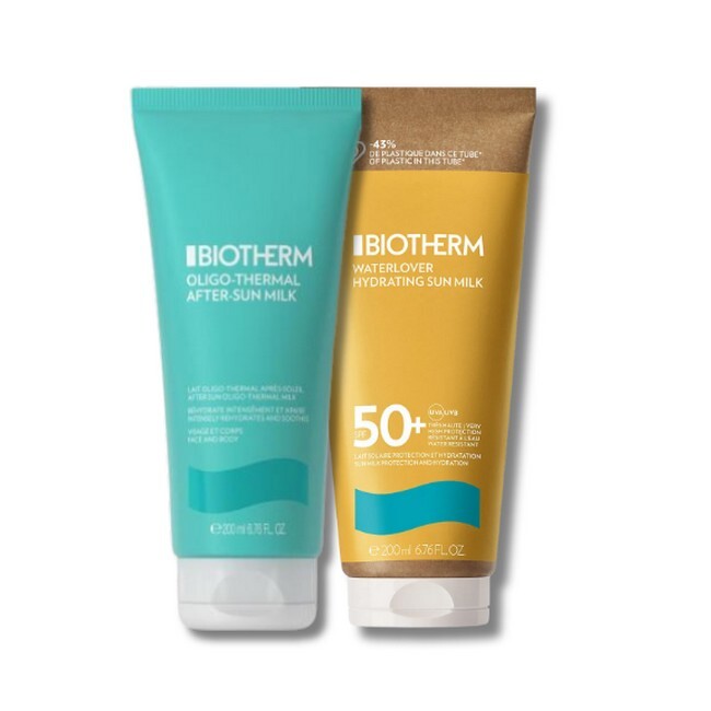 Biotherm   Waterlover Sun Milk Solcreme Spf 50   Aftersun Pakke   2 X 200 Ml