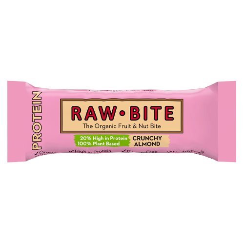 Rawbite Protein Crunchy Almond økologisk   45 Gram